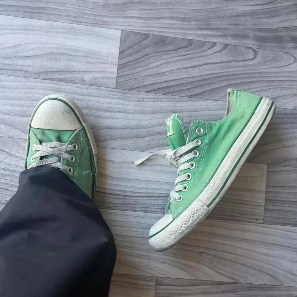 Vintage Y2K Converse All Star Green Low Top Sneakers